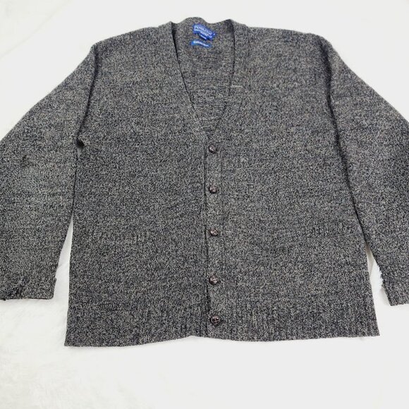 Pendleton Women's Gray Heather Tight Knit Button-Front Cardigan Sweater Size M - Picture 2 of 10